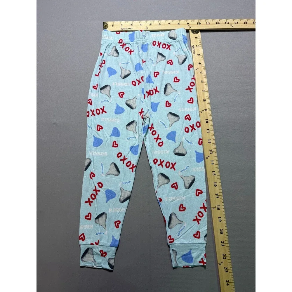 NWOT Hershey's Kisses Character Valentines Adorable 2-Piece Pajamas Kids 4 Blue
